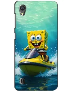 Чохол для ZTE Blade A5 з картинкою «Спанч Боб на гідроциклі»