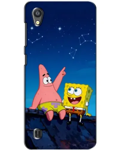Чехол для ZTE Blade A5 с картинкой «Губка Боб и Патрик ночью»