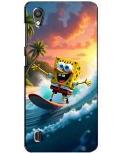 Чехол для ZTE Blade A5 с картинкой «Губка Боб серфингист»