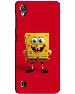 Чехол для ZTE Blade A5 с картинкой «Спанч Боб на красном»