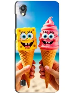 Чехол для ZTE Blade A5 с картинкой «Спанч Боб мороженое»