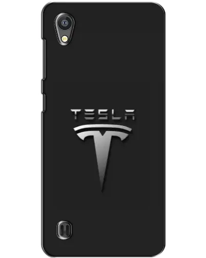 Чехол для ZTE Blade A5 с картинкой «Стальной логотип Tesla»