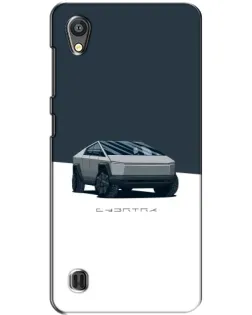 Чехол для ZTE Blade A5 с картинкой «Серебристый Cybertruck Tesla»