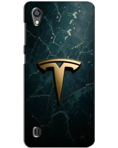 Чехол для ZTE Blade A5 с картинкой «Мраморная Tesla Gold»