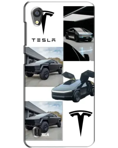 Чехол для ZTE Blade A5 с картинкой «Коллаж Cybertruck Tesla»
