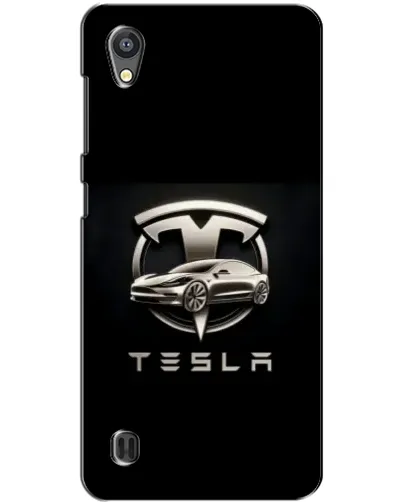 Чехол для ZTE Blade A5 с картинкой «Tesla — серебристое авто»