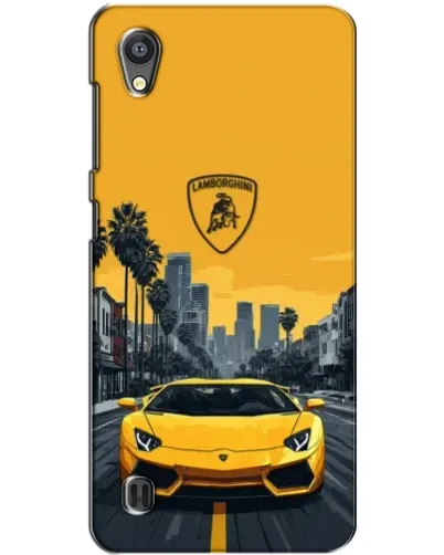 Чохол для ZTE Blade A5 з картинкою «Жовтий Lamborghini місто»