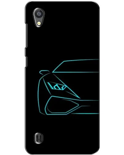 Чохол для ZTE Blade A5 з картинкою «Блакитний силует Lamborghini»