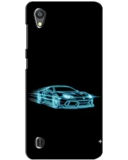 Чохол для ZTE Blade A5 з картинкою «Неоновий контур Lamborghini»