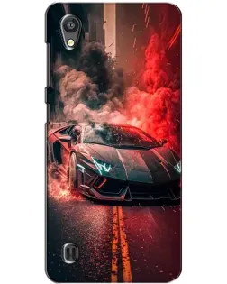 Чохол для ZTE Blade A5 з картинкою «Lamborghini червоний дим»
