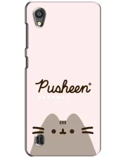 Чехол для ZTE Blade A5 с картинкой «Pusheen логотип»