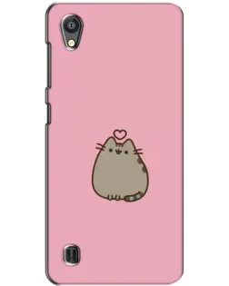 Чехол для ZTE Blade A5 с картинкой «Pusheen сердце»