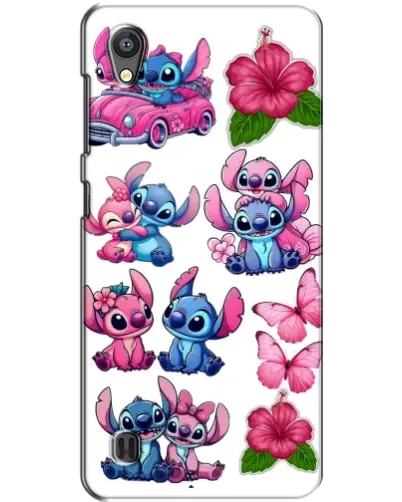 Чехол для ZTE Blade A5 с картинкой «Стикеры Stitch и Angel»