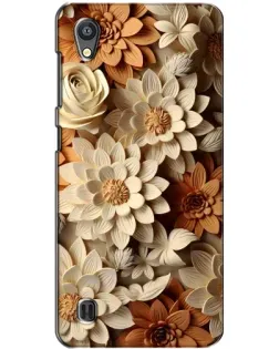 Чехол для ZTE Blade A5 с картинкой «Бежевый флористический декор»