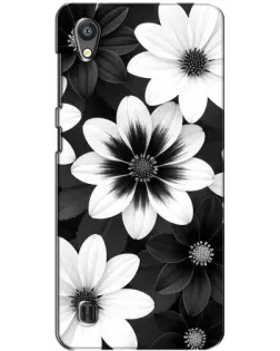 Чехол для ZTE Blade A5 с картинкой «Монохромные астры»