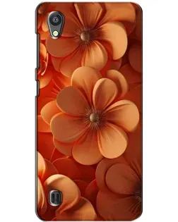 Чехол для ZTE Blade A5 с картинкой «Оранжевый макро цветок»