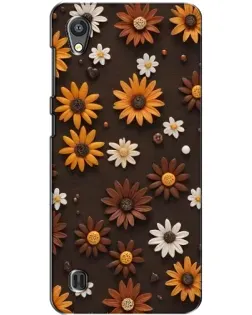 Чехол для ZTE Blade A5 с картинкой «Узор из маленьких подсолнухов»