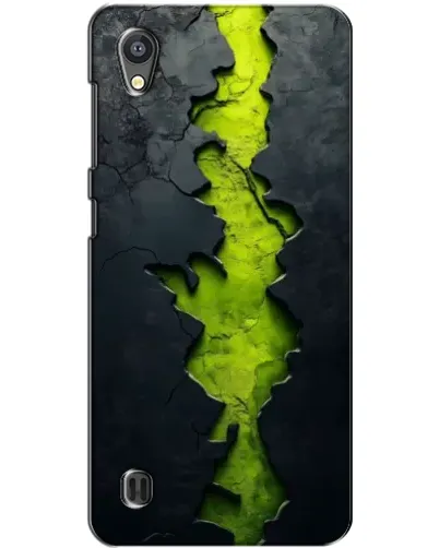 Чехол для ZTE Blade A5 с картинкой «Салатовый разлом скалы»