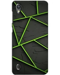 Чехол для ZTE Blade A5 с картинкой «Зеленые геометрические линии»