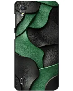 Чехол для ZTE Blade A5 с картинкой «Зеленые кожаные волны»