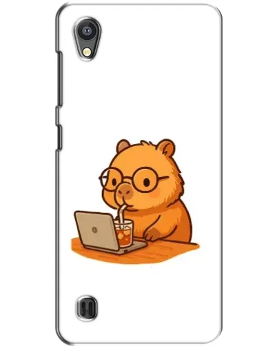 Чехол для ZTE Blade A5 с картинкой «Капибара с ноутбуком»