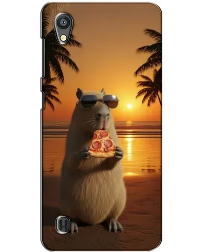 Чехол для ZTE Blade A5 с картинкой «Капибара с пиццей»