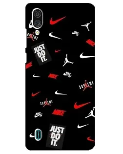 Чехол для ZTE Blade A51 Lite с картинкой «Nike Mix Pattern»
