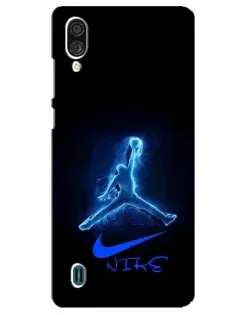 Чехол для ZTE Blade A51 Lite с картинкой «Jordan Neon Blue»