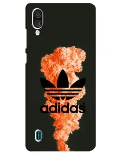 Чехол для ZTE Blade A51 Lite с картинкой «Оранжевый дым Adidas»