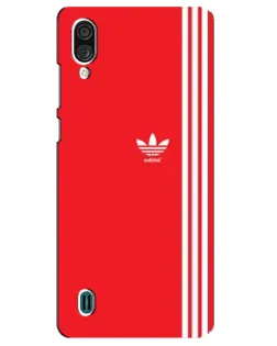 Чехол для ZTE Blade A51 Lite с картинкой «Красный минимализм Adidas»