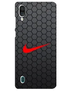 Чехол для ZTE Blade A51 Lite с картинкой «Nike — карбоновая сетка»