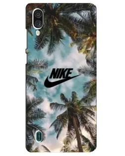 Чехол для ZTE Blade A51 Lite с картинкой «Тропический принт Nike»