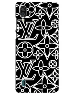 Чехол для ZTE Blade A51 Lite с картинкой «Черно-белый узор LV»