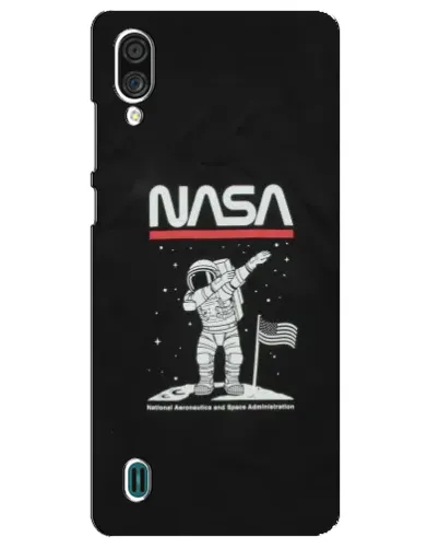 Чехол для ZTE Blade A51 Lite с картинкой «NASA — шагаем по Луне»