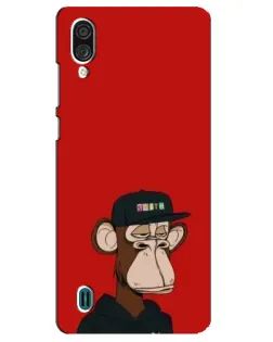 Чехол для ZTE Blade A51 Lite с картинкой «Bored Ape — красный фон»