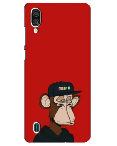 Чехол для ZTE Blade A51 Lite с картинкой «Bored Ape — красный фон»