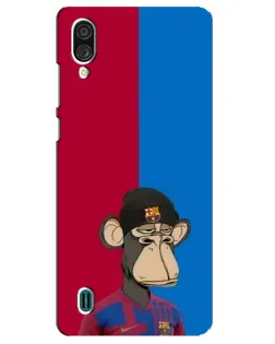 Чехол для ZTE Blade A51 Lite с картинкой «Bored Ape — фанат Барсы»