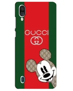 Чехол для ZTE Blade A51 Lite с картинкой «Gucci — полосы и Микки»