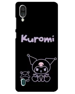 Чехол для ZTE Blade A51 Lite с картинкой «Kuromi — черный минимализм»