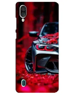 Чехол для ZTE Blade A51 Lite с картинкой «Спортивная BMW и цветы»