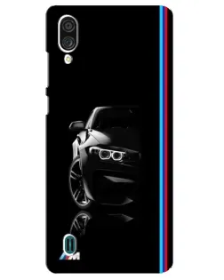 Чехол для ZTE Blade A51 Lite с картинкой «Силуэт BMW в темноте»