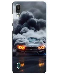 Чехол для ZTE Blade A51 Lite с картинкой «BMW в дыму»
