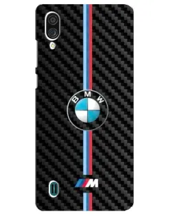 Чехол для ZTE Blade A51 Lite с картинкой «Эмблема BMW и карбон»