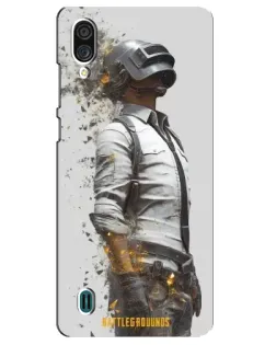 Чехол для ZTE Blade A51 Lite с картинкой «PUBG — боец в пыли»