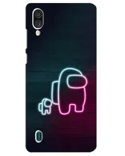 Чехол для ZTE Blade A51 Lite с картинкой «Among Us неон-арт»