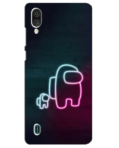 Чехол для ZTE Blade A51 Lite с картинкой «Among Us неон-арт»