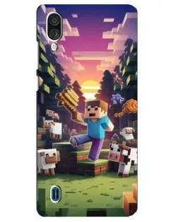 Чехол для ZTE Blade A51 Lite с картинкой «Стив на ферме»