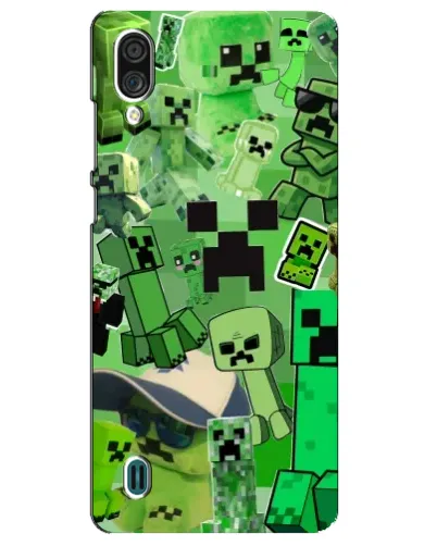 Чехол для ZTE Blade A51 Lite с картинкой «Криперы Minecraft»