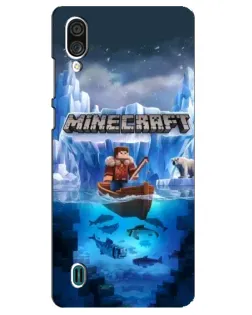 Чехол для ZTE Blade A51 Lite с картинкой «Minecraft ледяной мир»