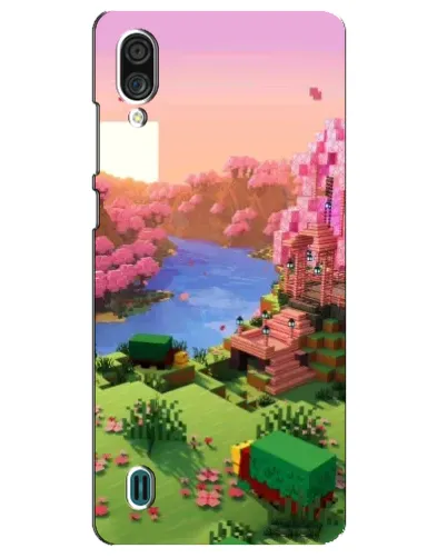 Чехол для ZTE Blade A51 Lite с картинкой «Розовое дерево Minecraft»